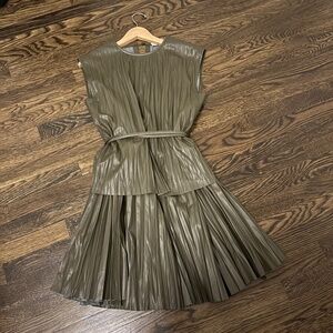 Proenza Schouler.  Size 6.  Army green.  Leather Top and skirt.